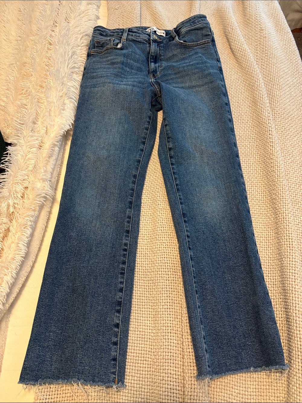 Zara Mid Blue Wide-Leg Jeans